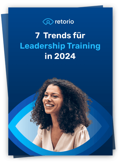 A book cover of retorio show 7 Trends für Leadership Training in 2024 A book cover of retorio show 7 Trends für Leadership Training in 2024