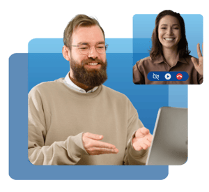 Retorio's expert talking the client with online video call