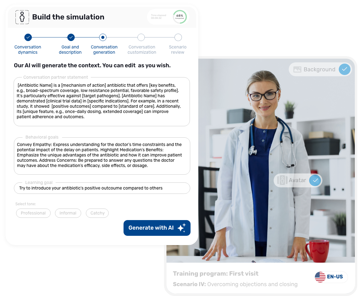 Retorio AI Coaching Pharma training use case