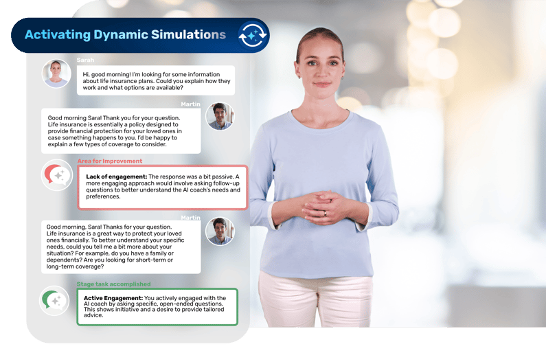 Retorio's AI coaching dashboard with conversions