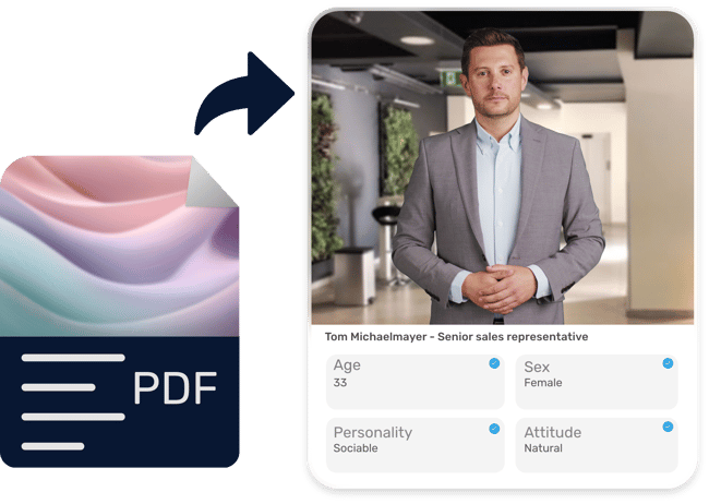Retorio AI coaching & training platform- Turn PDF to Buyer personas