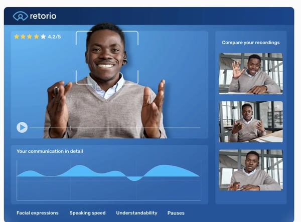 Retorio website training platform screen
