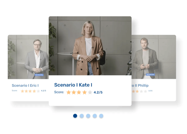 Retorio's dashboard for training scenario role-plays