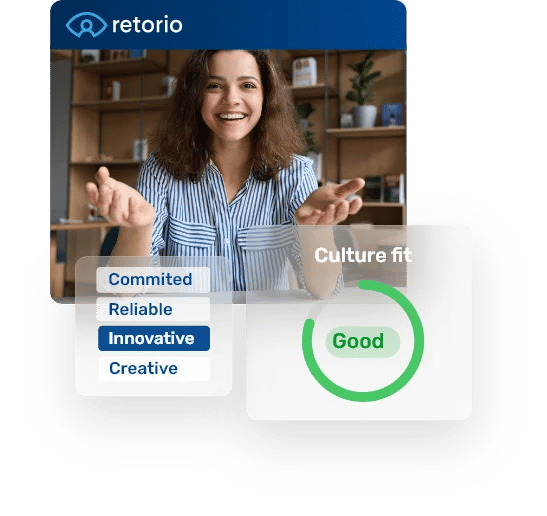 Retorio behavioral intelligence platform culture fit screening of female candidate