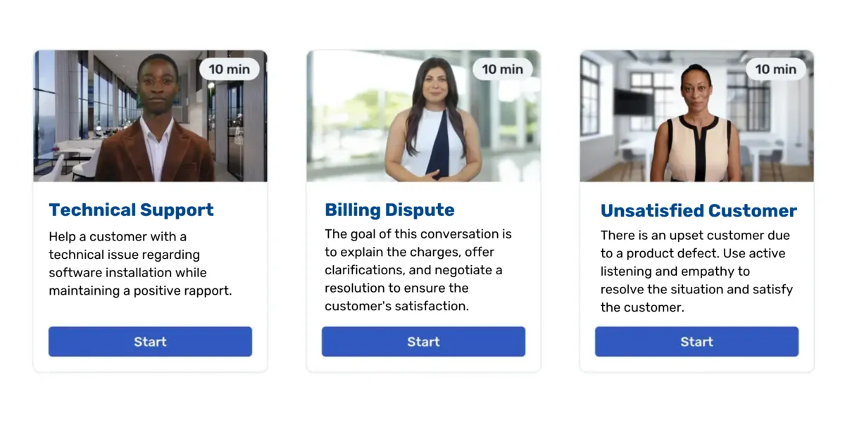 Retorio AI Customer Service Training Dashboard